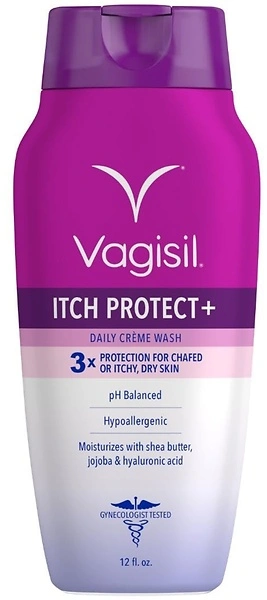 Vagisil Feminine Wash for Intimate Hygiene, Itch Protect+ Creme, 12oz