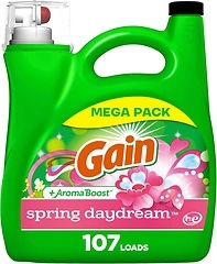 Gain + Aroma Boost Liquid Laundry Detergent, Spring Daydream Scent, 107 Loads