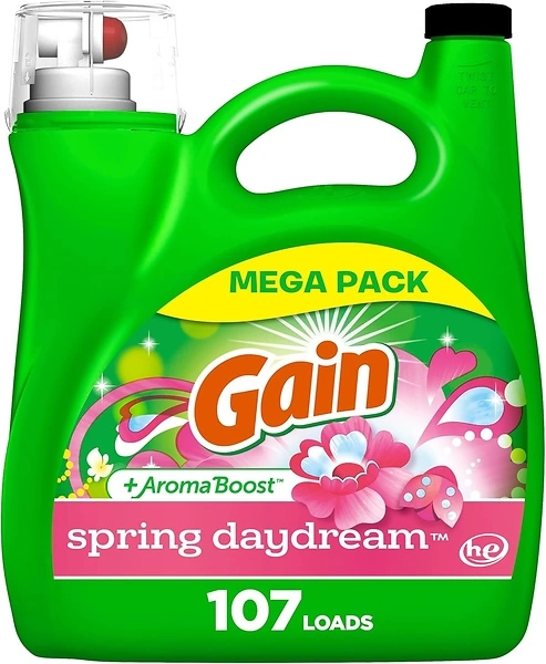 Gain + Aroma Boost Liquid Laundry Detergent, Spring Daydream Scent, 107 Loads