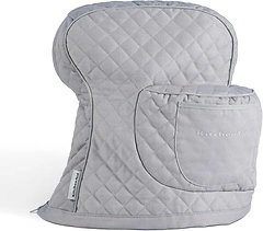 KITCHENAID Fitted Tilt-Head Stand Mixer Cover, Quilted 100% Cotton, Grey