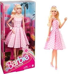 Barbie The Movie Doll, Margot Robbie Collectible Doll in Gingham Dress