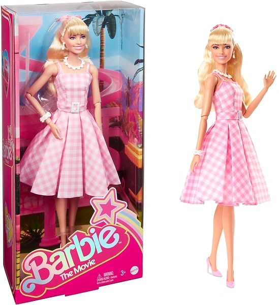 Barbie The Movie Doll, Margot Robbie Collectible Doll in Gingham Dress