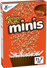 Reese's Puffs Minis Breakfast Cereal, Chocolate Peanut Butter Cereal, 11.7 OZ