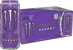 Monster Energy Ultra Violet, Sugar Free, Low Calorie Energy Drink, 16 oz (Pack of 15)