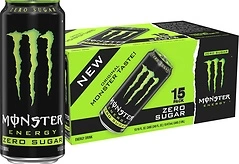 Monster Energy Zero Sugar, Green, Original, Low Calorie, 16 Fl Oz, 15 Pack