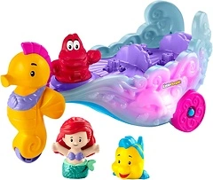 Fisher-Price Little People Disney Princess Ariel's Light-Up Sea Carriage Toy