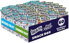 Welch's Fruit Snacks, Mixed Fruit & Summer Fruits Variety Pack, 60 Individual Bags