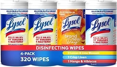 Lysol Disinfecting Wipes Bundle, All Purpose Cleaner, 80 Count (4pk)