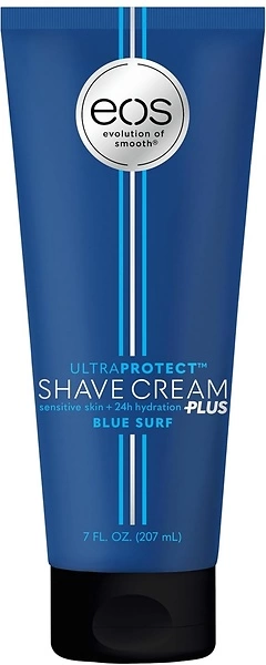 eos UltraProtect Men's Shave Cream, Blue Surf, Non-Foaming, 7 fl oz
