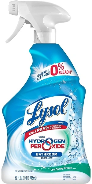 Lysol Bathroom Cleaner Spray, Bleach Free, Cool Spring Breeze Scent, 32oz