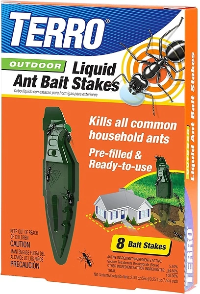 TERRO Liquid Ant Baits - Outdoor Ready-to-Use Ant Traps, Pack of 8
