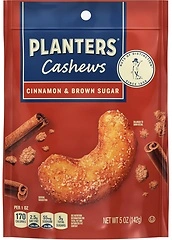 PLANETERS Cashews Cinnamon & Brown Sugar - Trail Mix Snack Pack, 5 Oz Bag
