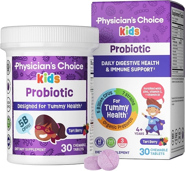 Physician's CHOICE Probiotics for Kids - 7 Strains, Prebiotics, Vitamins & Minerals
