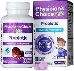 Physician's CHOICE Probiotics for Kids - 7 Strains, Organic Prebiotics