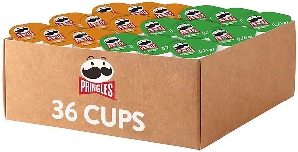 Pringles Potato Crisps Variety Pack, Snack Stacks, 36 Cups