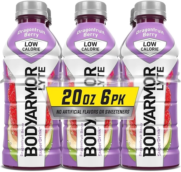 BODYARMOR LYTE Dragonfruit Berry Sports Drink, Vitamins & Electrolytes, 20 Oz, 6 Pack
