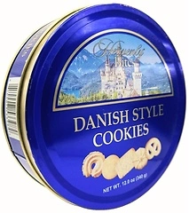 Heavenly Bites Danish Style Butter Cookies in Metal Tin 12 Ounce