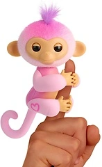 Fingerlings Baby Monkey, Reacts to Touch, 70+ Sounds & Reactions - Harmony (Pink)