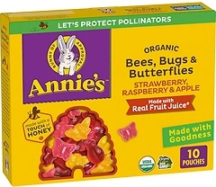 Annie's Organic Bees, Bugs, and Butterflies Fruit Flavored Snacks, 10 Pouches, 7 oz