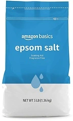Amazon Basics Epsom Salt Soak, Unscented, Magnesium Sulfate, 3 Pound