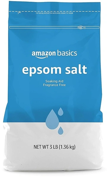 Amazon Basics Epsom Salt Soak, Unscented, Magnesium Sulfate, 3 Pound