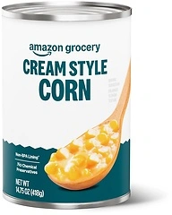 Amazon Grocery Canned Cream Style Corn, 14.75 Oz