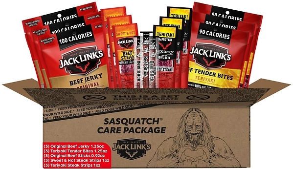 Jack Link's Beef Jerky Variety Gift Basket - 15-Piece Assorted Pack