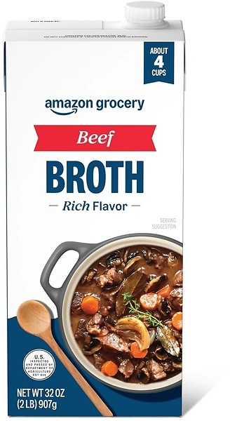 Amazon Grocery, Beef Broth, 32 Oz