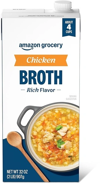 Amazon Grocery, Chicken Broth, 32 Oz