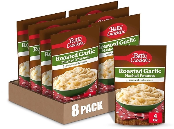 Betty Crocker Roasted Garlic Mashed Potatoes, 4 oz. (Pack of 8)