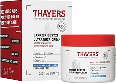 THAYERS Barrier Bestie Ultra Whip Face Cream, Moisturizer, 2.0 Oz