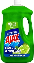 Ajax Ultra Liquid Dish Soap, Lime Scent + Vinegar, 90 Fluid Ounce