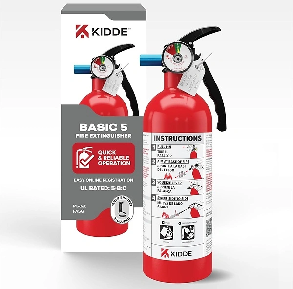 Kidde Basic Fire Extinguisher for Home, Office, Residential, Single-Use