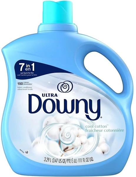 Downy Fabric Softener Liquid, Cool Cotton Scent, 111 fl oz, 150 Loads