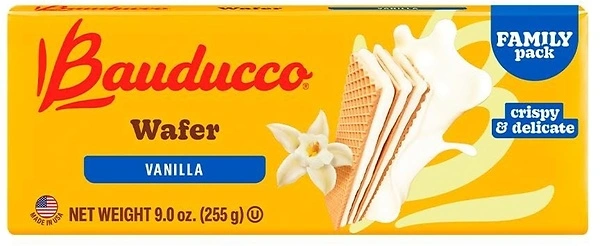 Bauducco Vanilla Wafers - Crispy Wafer Cookies With 3 Delicious, Indulgent, Decadent Layers of Vanilla Flavored Cream - Delicious Sweet Snack or Desse...