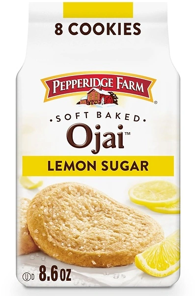 Pepperidge Farm Soft Baked Ojai Lemon Sugar Cookies, 8.6 Oz Bag (8 Cookies)