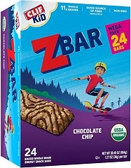 CLIF Kid Zbar - Chocolate Chip Soft Baked Snack Bars, 24 Count