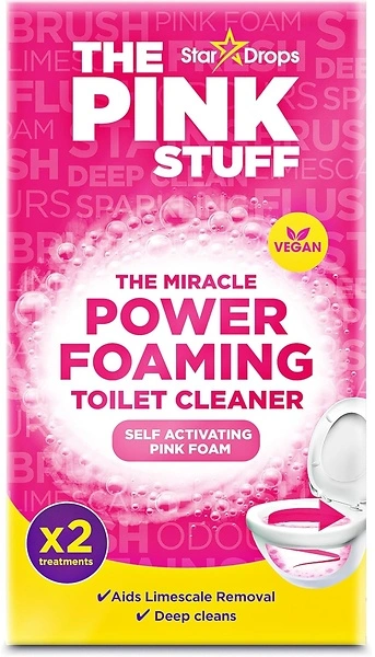 Stardrops The Pink Stuff Miracle Foaming Toilet Cleaner, 25 oz, 2 Treatments