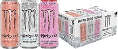 Monster Energy Ultra Variety Pack, Zero Ultra, Peachy Keen, 15 Pack