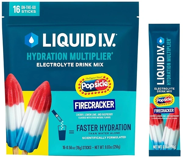 Liquid I.V. Hydration Multiplier - Popsicle Firecracker, 16 Servings