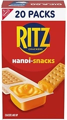 Handi-Snacks RITZ Crackers 'N Cheesy Dip Snack Packs, School Snacks, 20 Snack Packs
