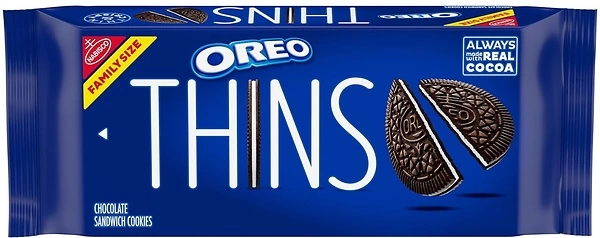 OREO Thins Chocolate Sandwich Cookies, Family Size, 11.78 oz