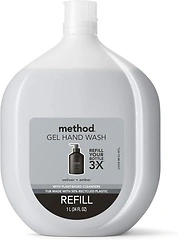 Method Gel Hand Soap Refill, Vetiver + Amber, Biodegradable, 34 Fl Oz