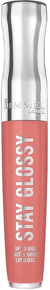 Rimmel London Stay Glossy Lip Gloss, 470 Perfect Peony, 0.18 oz, Non-Sticky