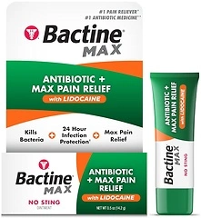 Bactine MAX Antibiotic + Pain Relieving Ointment with Lidocaine, 0.5 oz