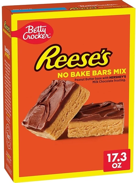 Betty Crocker REESE'S Peanut Butter No Bake Bars Mix with HERSHEY'S Frosting, 17.3 oz