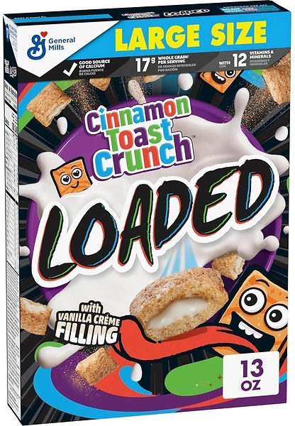 Cinnamon Toast Crunch Loaded Cereal, Cinnamon Sugar with Vanilla Creme, 13 oz