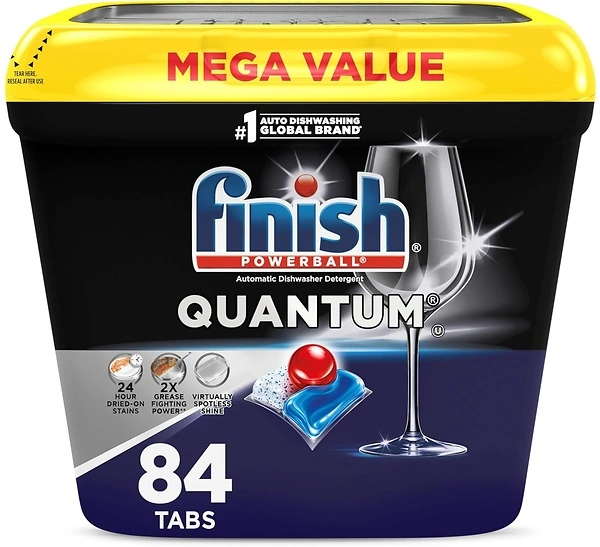 Finish Quantum Dishwasher Pods, No Pre-Rinse Detergent, 84 Count