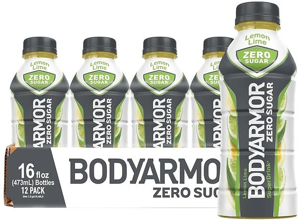 BODYARMOR ZERO Sugar Lemon Lime Sports Drink, Sugar Free, 12 Pack, 16 fl oz