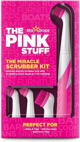 The Pink Stuff - Stardrops - The Miracle Scrubber Kit - 4 Cleaning Brush Heads